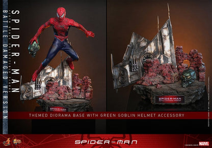 HOT TOYS - Spider-Man Movie Masterpiece Action Figure 1/6 Spider-Man (Battle Damaged Version)  MMS859