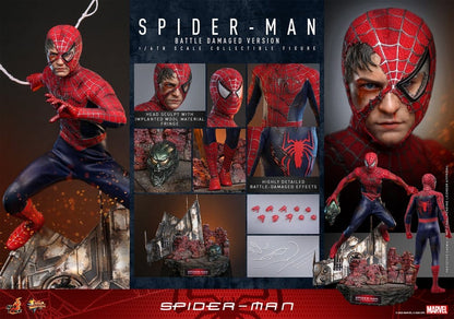 HOT TOYS - Spider-Man Movie Masterpiece Action Figure 1/6 Spider-Man (Battle Damaged Version)  MMS859