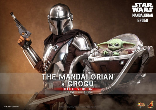 HOT TOYS - Star Wars: The Mandalorian & Grogu Movie Masterpiece Action Figure 1/6 The Mandalorian and Grogu (Deluxe Version)