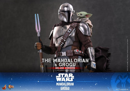 HOT TOYS - Star Wars: The Mandalorian & Grogu Movie Masterpiece Action Figure 1/6 The Mandalorian and Grogu (Deluxe Version)