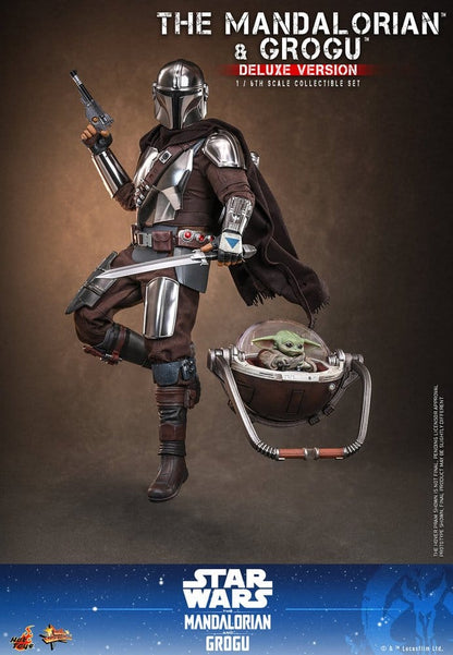 HOT TOYS - Star Wars: The Mandalorian & Grogu Movie Masterpiece Action Figure 1/6 The Mandalorian and Grogu (Deluxe Version)