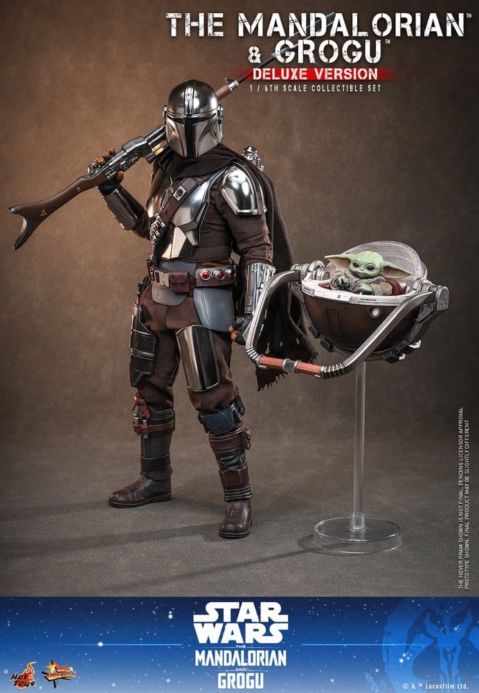 HOT TOYS - Star Wars: The Mandalorian & Grogu Movie Masterpiece Action Figure 1/6 The Mandalorian and Grogu (Deluxe Version)