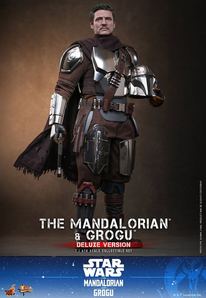 HOT TOYS - Star Wars: The Mandalorian & Grogu Movie Masterpiece Action Figure 1/6 The Mandalorian and Grogu (Deluxe Version)