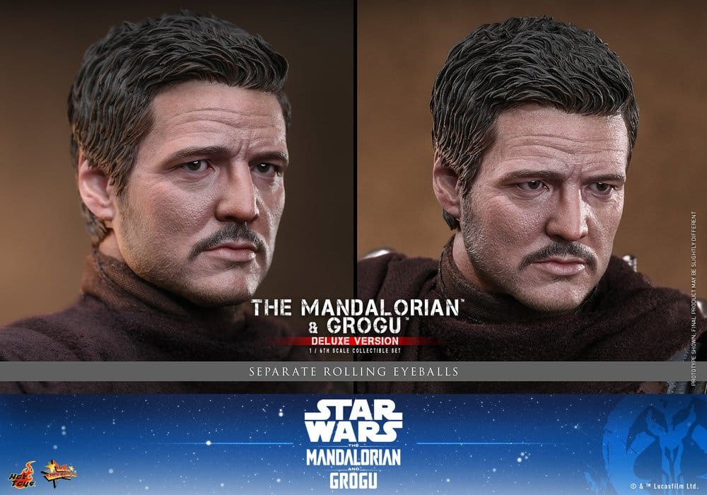 HOT TOYS - Star Wars: The Mandalorian & Grogu Movie Masterpiece Action Figure 1/6 The Mandalorian and Grogu (Deluxe Version)