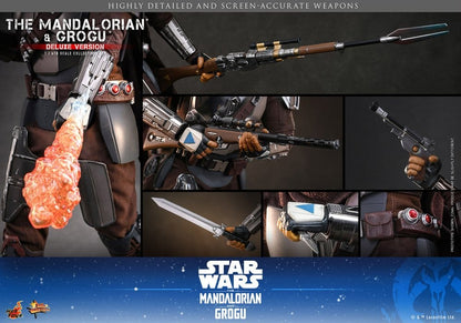 HOT TOYS - Star Wars: The Mandalorian & Grogu Movie Masterpiece Action Figure 1/6 The Mandalorian and Grogu (Deluxe Version)