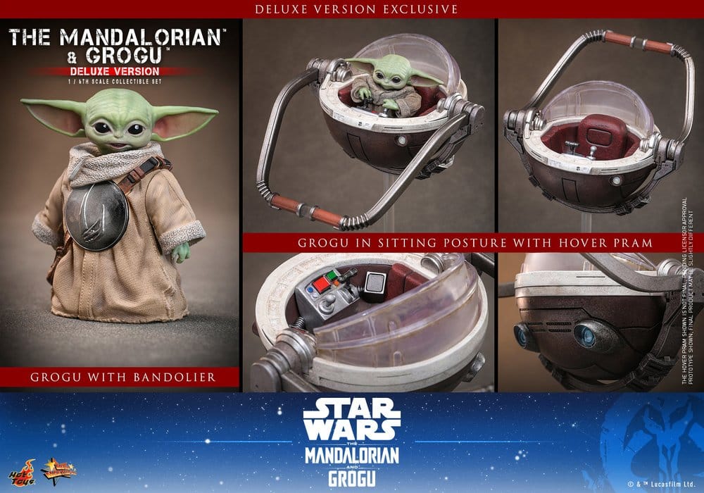 HOT TOYS - Star Wars: The Mandalorian & Grogu Movie Masterpiece Action Figure 1/6 The Mandalorian and Grogu (Deluxe Version)