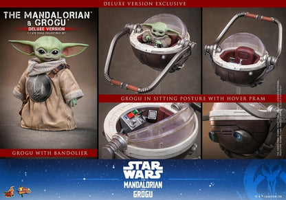 HOT TOYS - Star Wars: The Mandalorian & Grogu Movie Masterpiece Action Figure 1/6 The Mandalorian and Grogu (Deluxe Version)