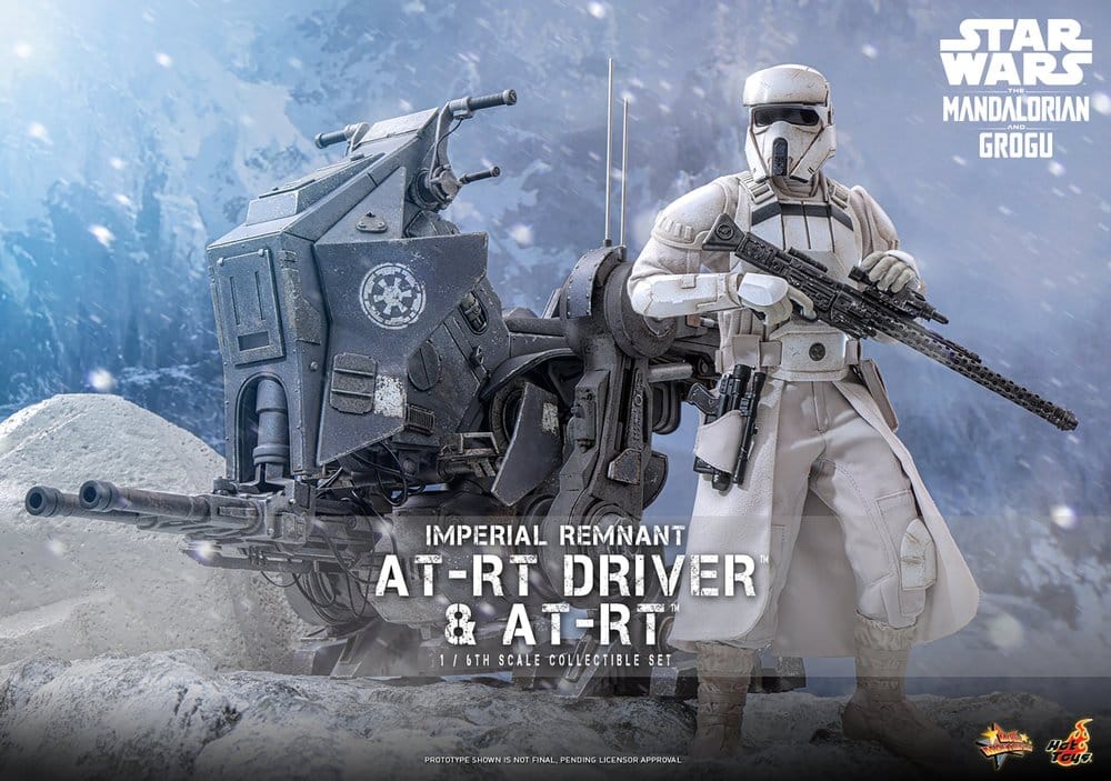 HOT TOYS - Star Wars: The Mandalorian & Grogu Movie Masterpiece Action Figure Set 1/6 Imperial Remnant AT-RT Driver & AT-RT