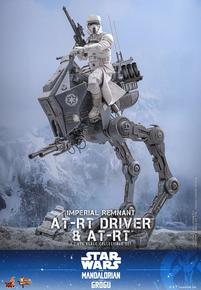 HOT TOYS - Star Wars: The Mandalorian & Grogu Movie Masterpiece Action Figure Set 1/6 Imperial Remnant AT-RT Driver & AT-RT