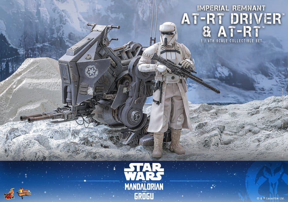 HOT TOYS - Star Wars: The Mandalorian & Grogu Movie Masterpiece Action Figure Set 1/6 Imperial Remnant AT-RT Driver & AT-RT