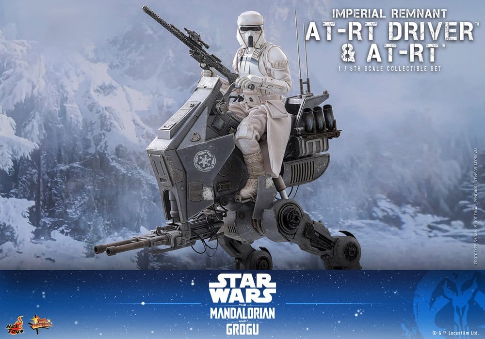 HOT TOYS - Star Wars: The Mandalorian & Grogu Movie Masterpiece Action Figure Set 1/6 Imperial Remnant AT-RT Driver & AT-RT
