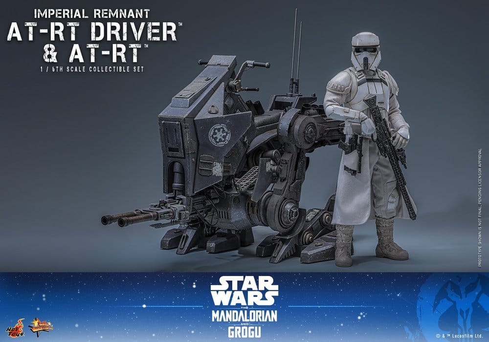 HOT TOYS - Star Wars: The Mandalorian & Grogu Movie Masterpiece Action Figure Set 1/6 Imperial Remnant AT-RT Driver & AT-RT