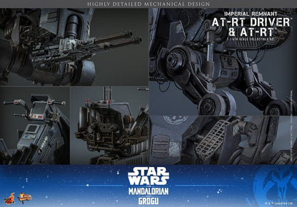 HOT TOYS - Star Wars: The Mandalorian & Grogu Movie Masterpiece Action Figure Set 1/6 Imperial Remnant AT-RT Driver & AT-RT