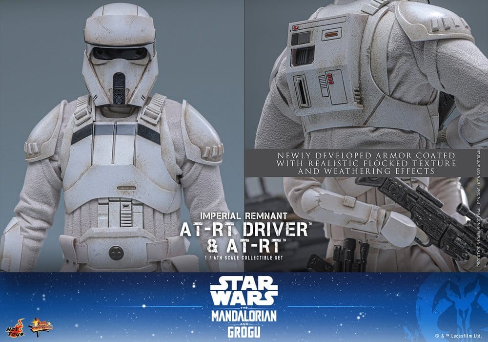 HOT TOYS - Star Wars: The Mandalorian & Grogu Movie Masterpiece Action Figure Set 1/6 Imperial Remnant AT-RT Driver & AT-RT