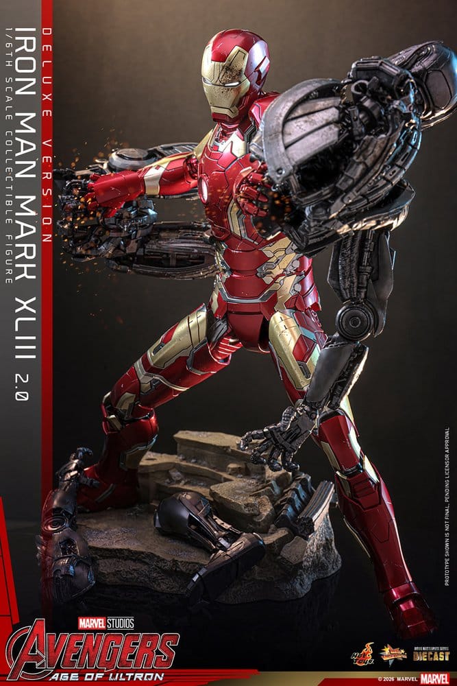 HOT TOYS - Avengers: Age of Ultron Movie Masterpiece Diecast Action Figure 1/6 Iron Man Mark XLIII (2.0) (Deluxe Version)
