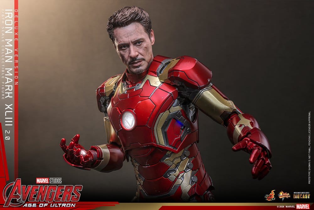 HOT TOYS - Avengers: Age of Ultron Movie Masterpiece Diecast Action Figure 1/6 Iron Man Mark XLIII (2.0) (Deluxe Version)