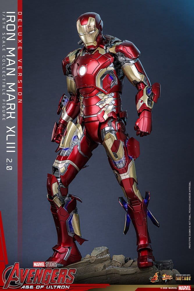 HOT TOYS - Avengers: Age of Ultron Movie Masterpiece Diecast Action Figure 1/6 Iron Man Mark XLIII (2.0) (Deluxe Version)