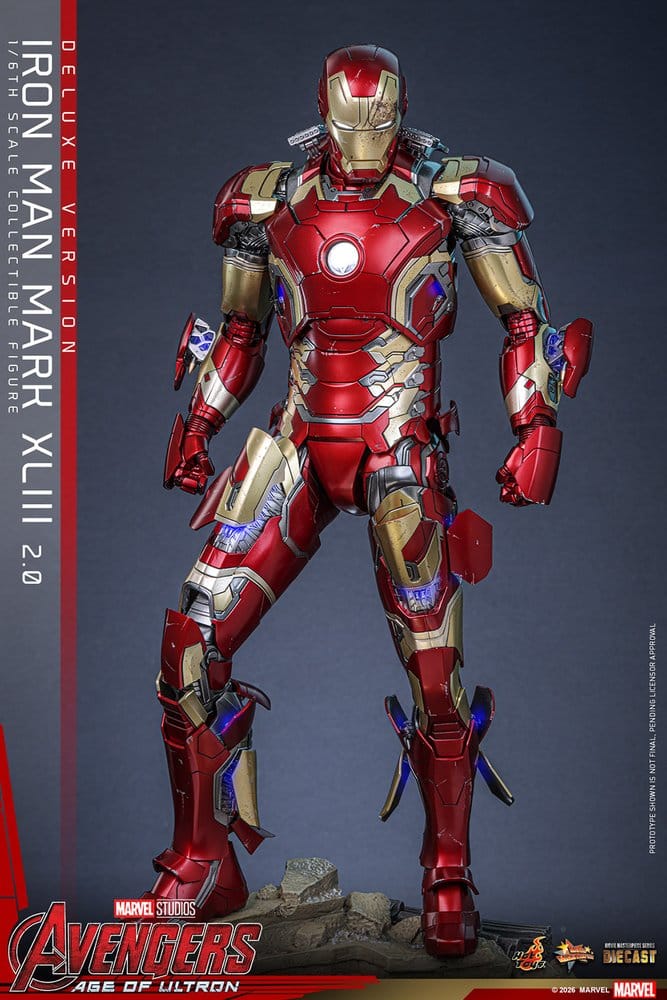 HOT TOYS - Avengers: Age of Ultron Movie Masterpiece Diecast Action Figure 1/6 Iron Man Mark XLIII (2.0) (Deluxe Version)