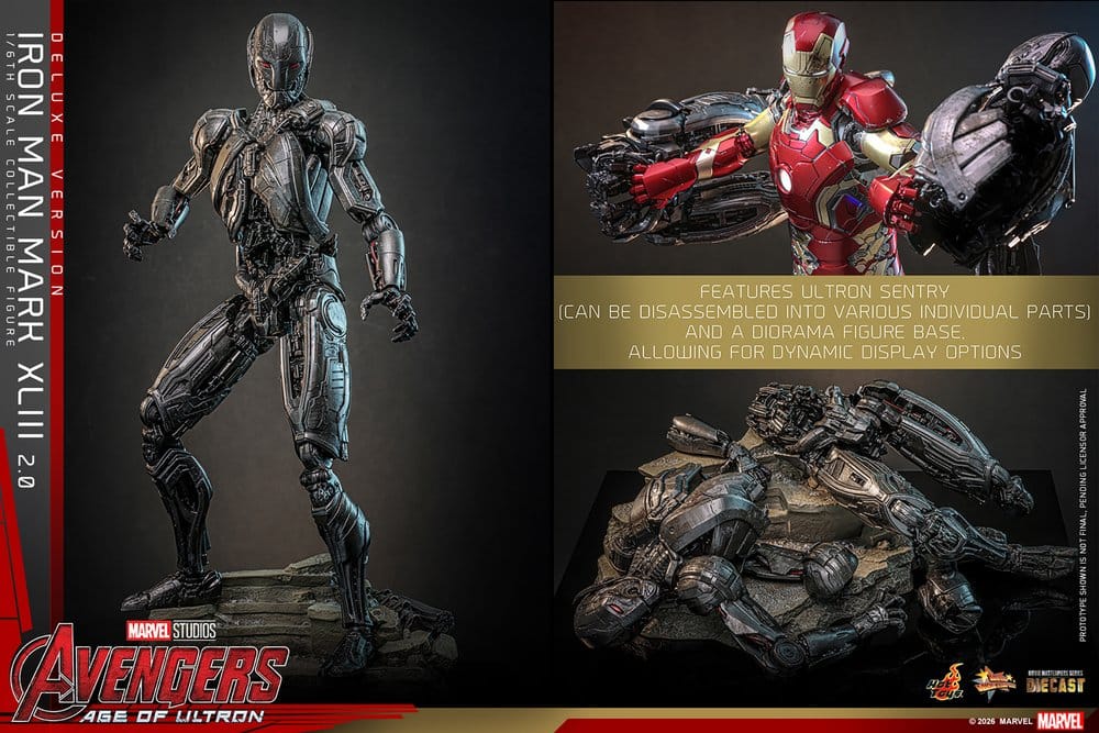 HOT TOYS - Avengers: Age of Ultron Movie Masterpiece Diecast Action Figure 1/6 Iron Man Mark XLIII (2.0) (Deluxe Version)