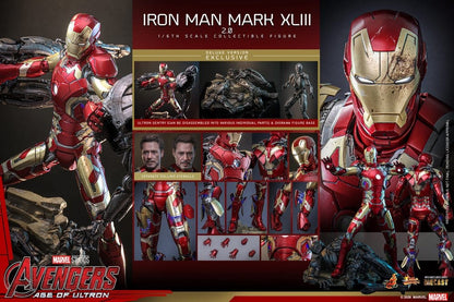 HOT TOYS - Avengers: Age of Ultron Movie Masterpiece Diecast Action Figure 1/6 Iron Man Mark XLIII (2.0) (Deluxe Version)
