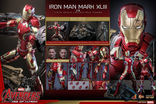 HOT TOYS - Avengers: Age of Ultron Movie Masterpiece Diecast Action Figure 1/6 Iron Man Mark XLIII (2.0) (Deluxe Version)