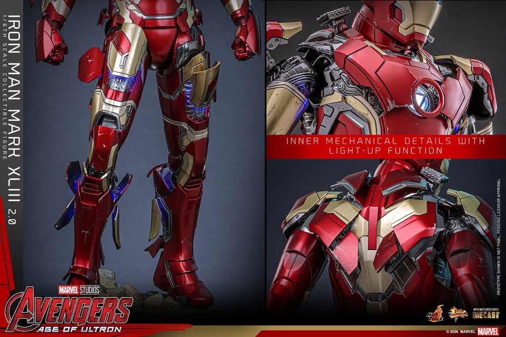 HOT TOYS - Avengers: Age of Ultron Movie Masterpiece Diecast Action Figure 1/6 Iron Man Mark XLIII (2.0)