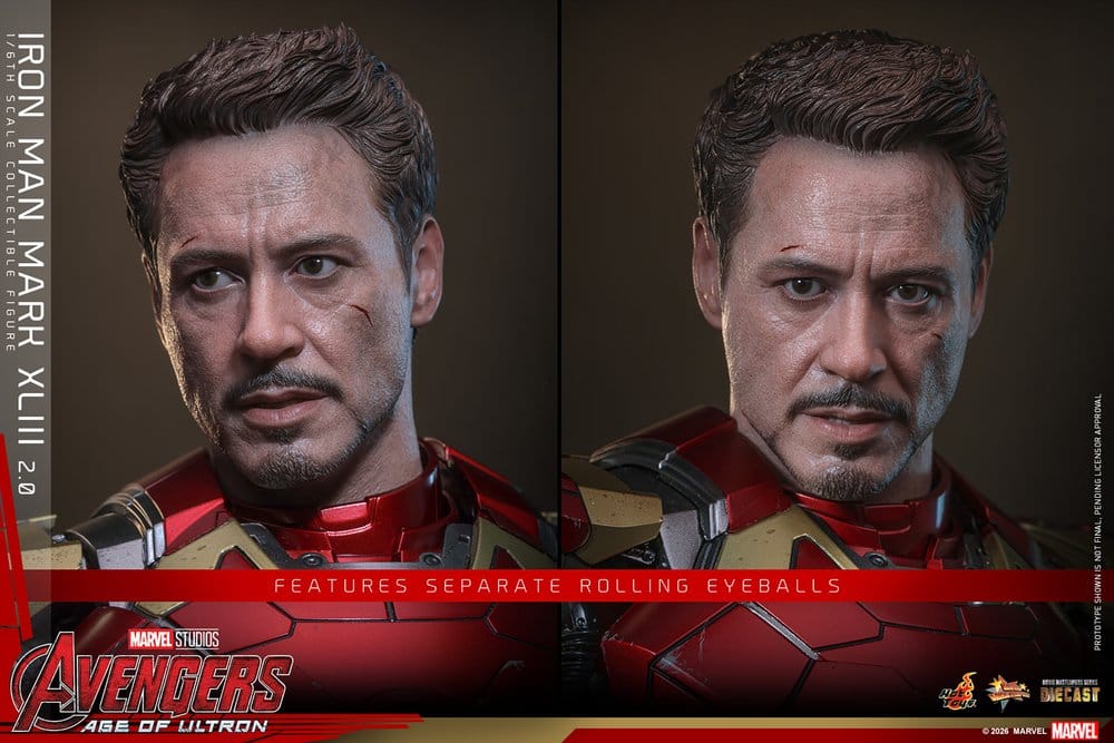 HOT TOYS - Avengers: Age of Ultron Movie Masterpiece Diecast Action Figure 1/6 Iron Man Mark XLIII (2.0)