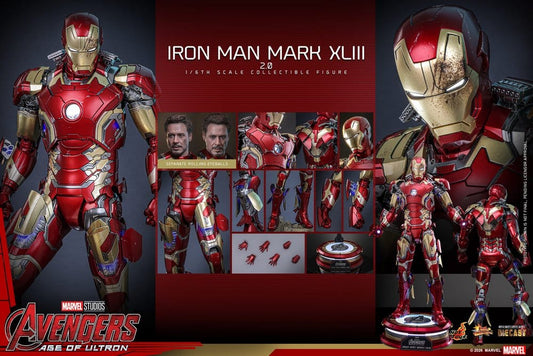 HOT TOYS - Avengers: Age of Ultron Movie Masterpiece Diecast Action Figure 1/6 Iron Man Mark XLIII (2.0)
