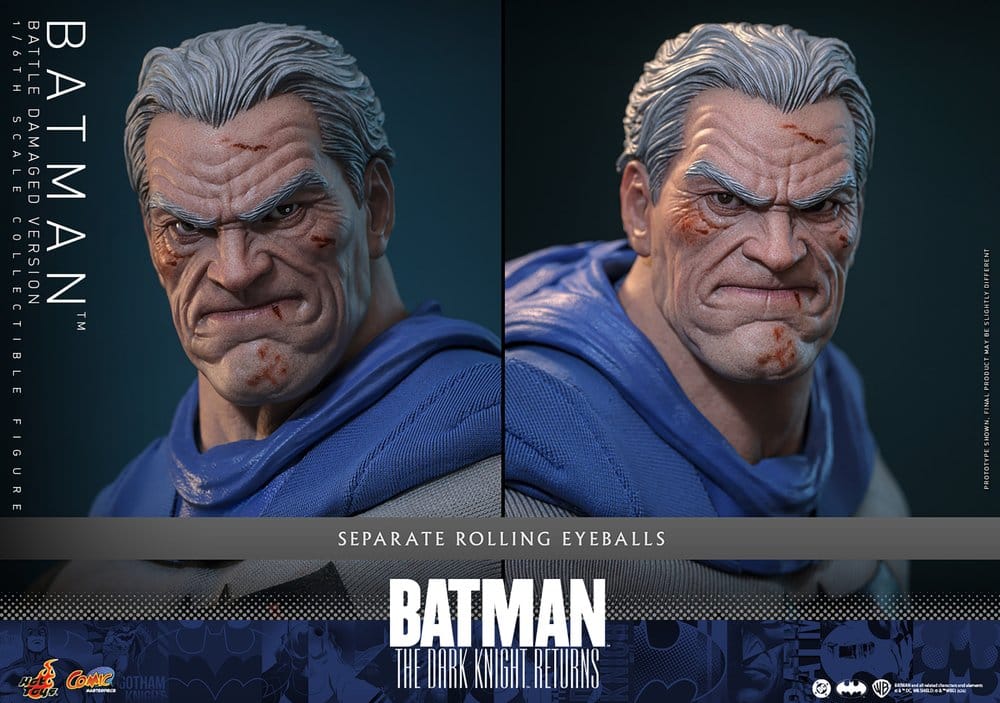 HOT TOYS - Batman: The Dark Knight Returns Comic Masterpiece Action Figure 1/6 Batman (Battle Damaged Version)