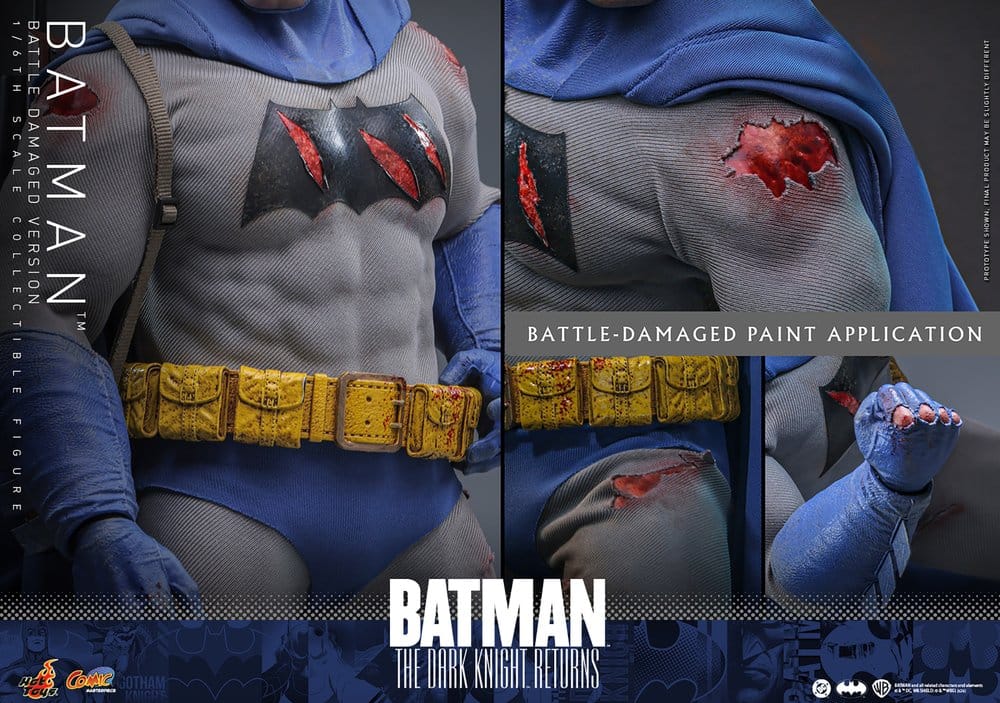 HOT TOYS - Batman: The Dark Knight Returns Comic Masterpiece Action Figure 1/6 Batman (Battle Damaged Version)
