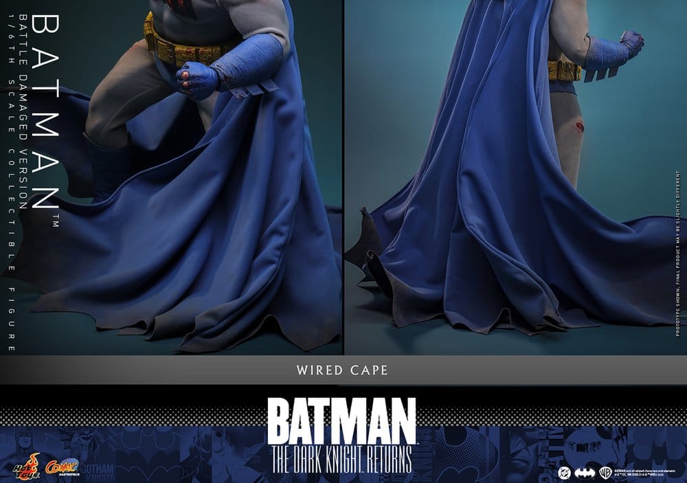 HOT TOYS - Batman: The Dark Knight Returns Comic Masterpiece Action Figure 1/6 Batman (Battle Damaged Version)