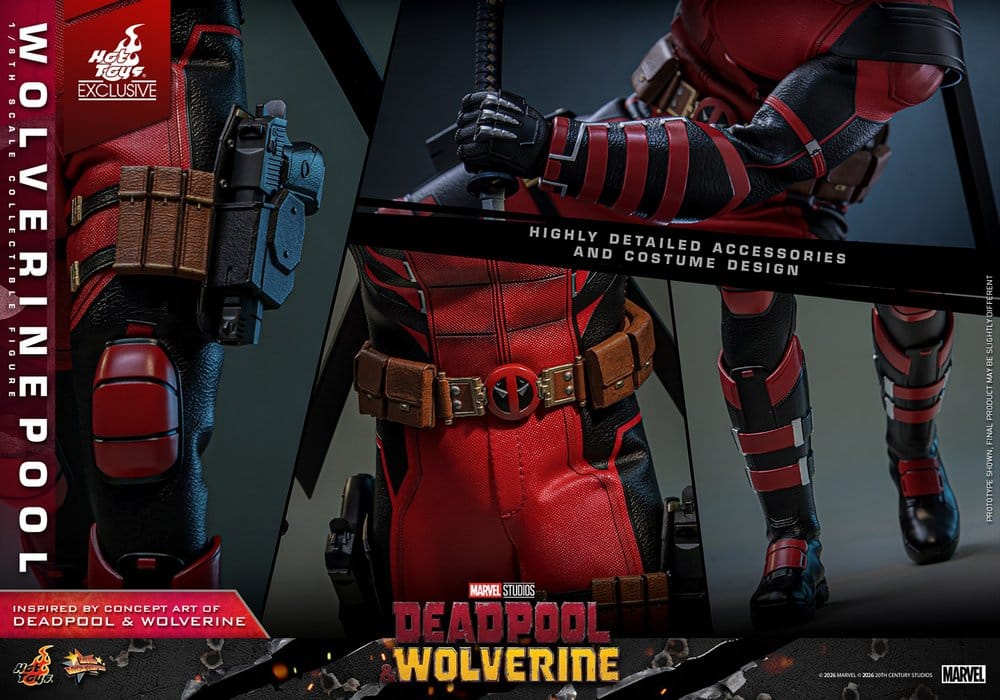 HOT TOYS - Deadpool & Wolverine Movie Masterpiece Action Figure 1/6 Wolverinepool Hot Toys Exclusive MMS857