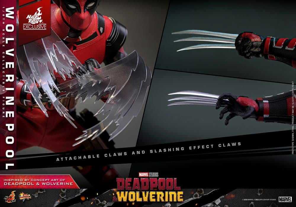HOT TOYS - Deadpool & Wolverine Movie Masterpiece Action Figure 1/6 Wolverinepool Hot Toys Exclusive MMS857