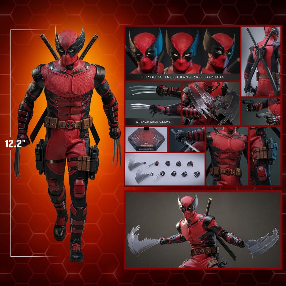 HOT TOYS - Deadpool & Wolverine Movie Masterpiece Action Figure 1/6 Wolverinepool Hot Toys Exclusive MMS857