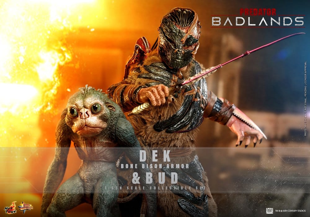 HOT TOYS - Predator: Badlands Movie Masterpiece Action Figures 2-Pack 1/6 Dek (Bone Bison Armor) and Bud