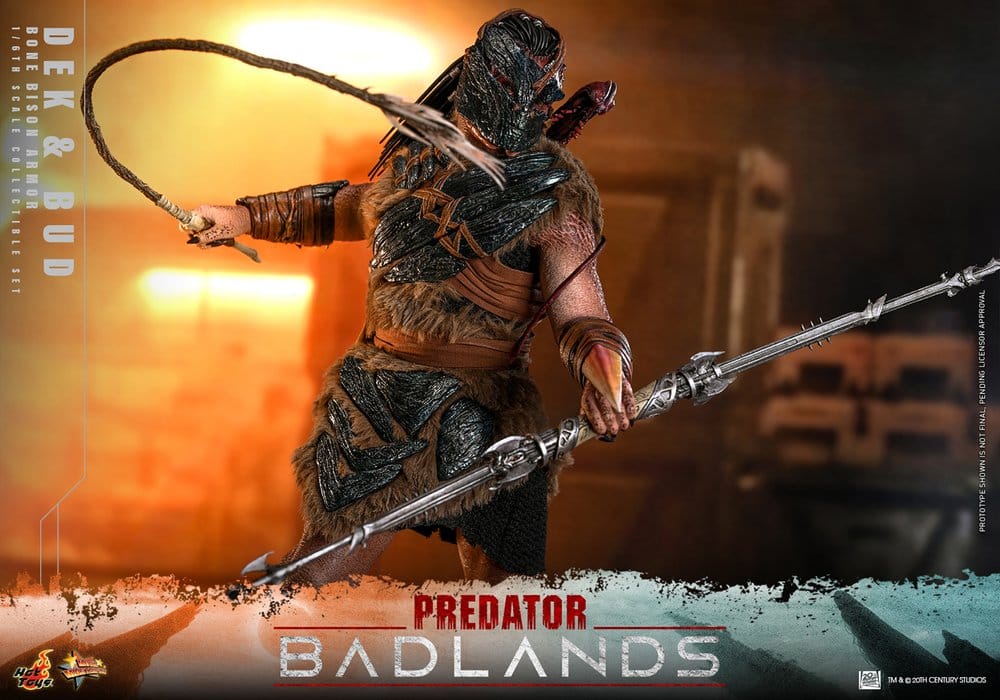 HOT TOYS - Predator: Badlands Movie Masterpiece Action Figures 2-Pack 1/6 Dek (Bone Bison Armor) and Bud
