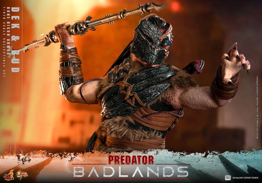 HOT TOYS - Predator: Badlands Movie Masterpiece Action Figures 2-Pack 1/6 Dek (Bone Bison Armor) and Bud