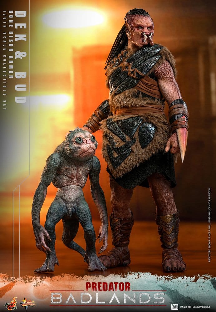 HOT TOYS - Predator: Badlands Movie Masterpiece Action Figures 2-Pack 1/6 Dek (Bone Bison Armor) and Bud
