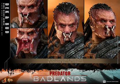 HOT TOYS - Predator: Badlands Movie Masterpiece Action Figures 2-Pack 1/6 Dek (Bone Bison Armor) and Bud