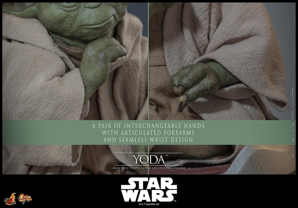 HOT TOYS - Star Wars: Revenge of the Sith Movie Masterpiece Action Figure 1/6 Yoda