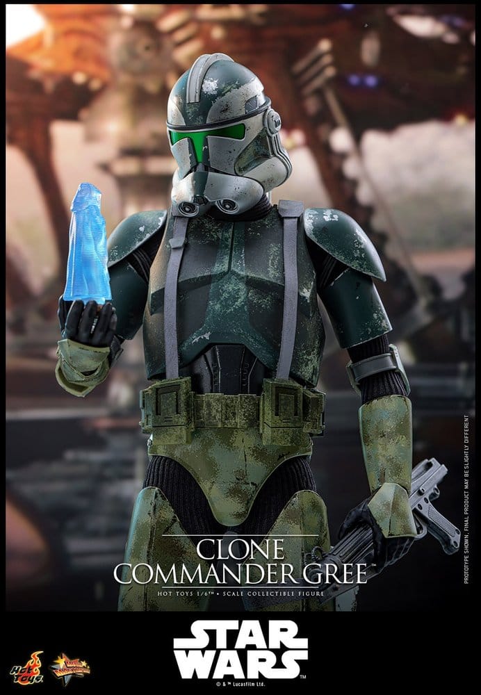HOT TOYS - Star Wars Movie Masterpiece Action Figure 1/6 Clone Commander Gree