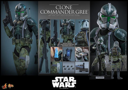 HOT TOYS - Star Wars Movie Masterpiece Action Figure 1/6 Clone Commander Gree
