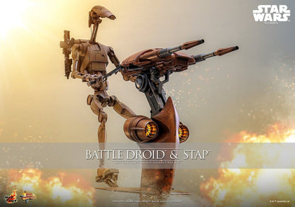 HOT TOYS - Star Wars: The Phantom Menace Movie Masterpiece Action Figure Set 1/6 Battle Droid & STAP