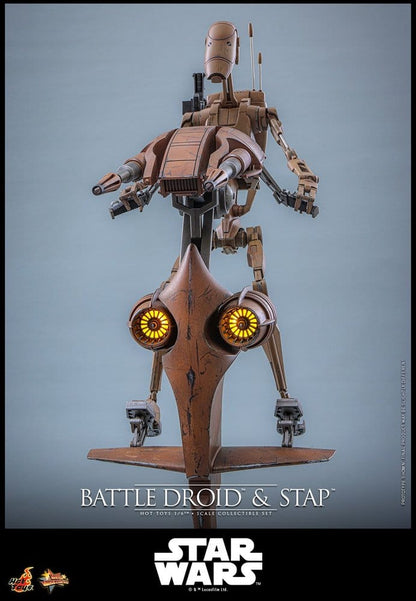 HOT TOYS - Star Wars: The Phantom Menace Movie Masterpiece Action Figure Set 1/6 Battle Droid & STAP