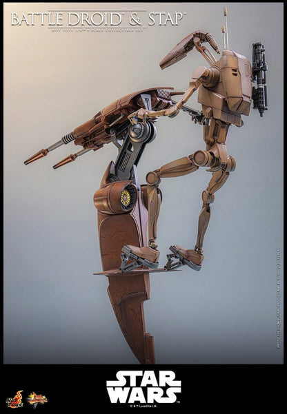 HOT TOYS - Star Wars: The Phantom Menace Movie Masterpiece Action Figure Set 1/6 Battle Droid & STAP