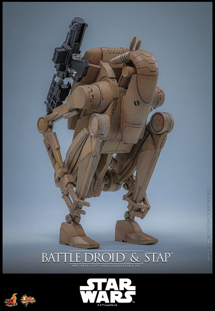 HOT TOYS - Star Wars: The Phantom Menace Movie Masterpiece Action Figure Set 1/6 Battle Droid & STAP