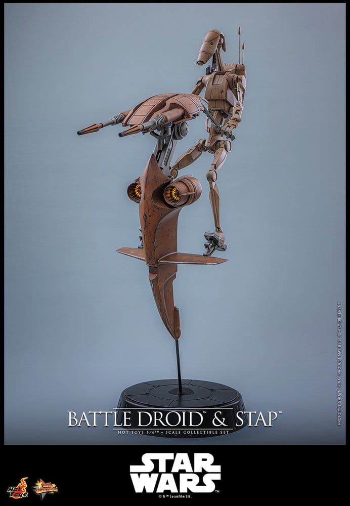 HOT TOYS - Star Wars: The Phantom Menace Movie Masterpiece Action Figure Set 1/6 Battle Droid & STAP