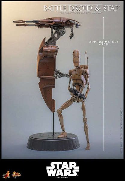HOT TOYS - Star Wars: The Phantom Menace Movie Masterpiece Action Figure Set 1/6 Battle Droid & STAP