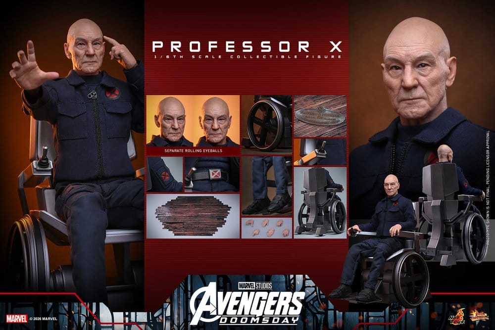 HOT TOYS - Marvel X-Men Action Figure 1/6 Professor X 25