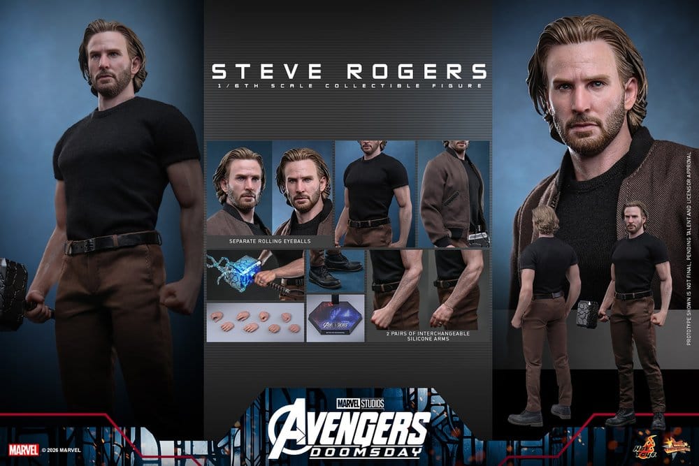 HOT TOYS - Marvel Avengers: Doomsday Movie Masterpiece Action Figure 1/6 Steve Rogers
